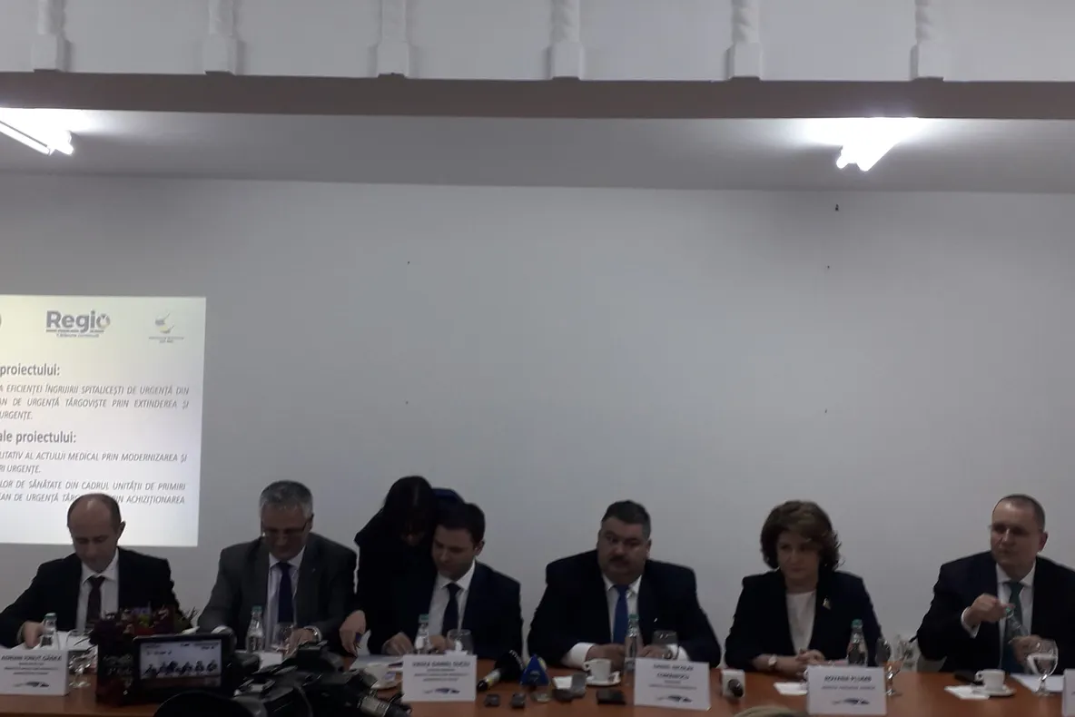 Video|Rovana Plumb și vicepremierul Dan Suciu la Târgoviște, pentru semnarea unui contract de modernizare a SJUT