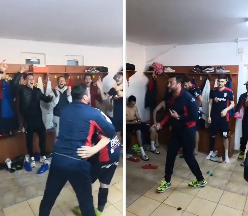 Video| Atmosferă incredibilă în vestiarul Chindiei după victoria cu Daco Getica