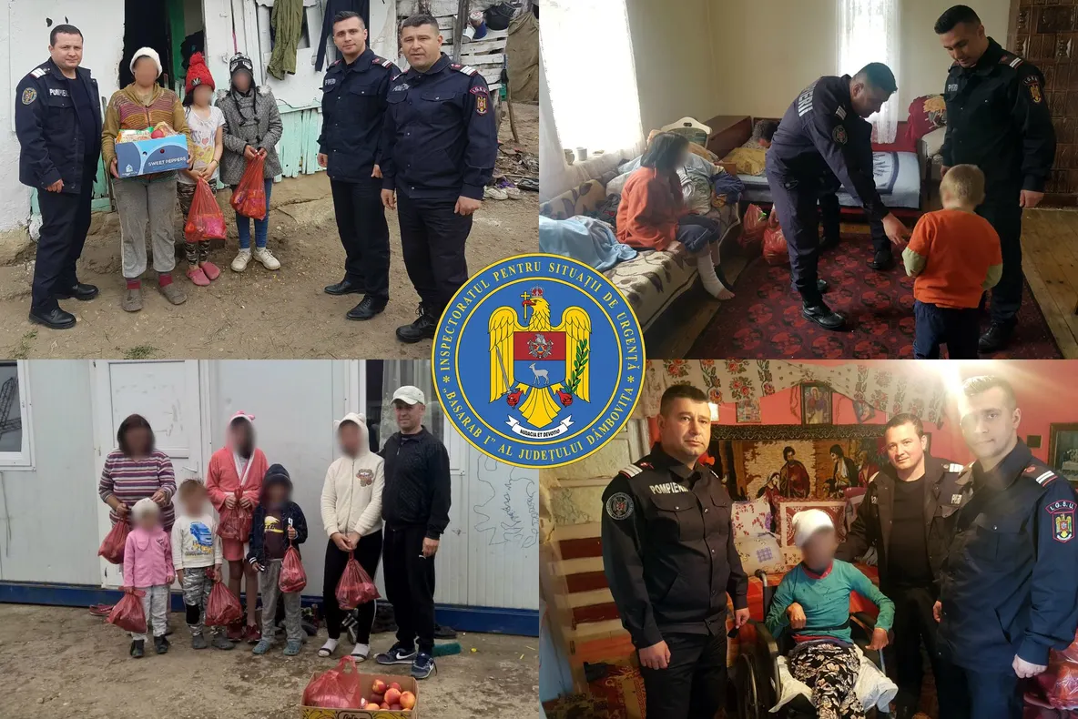 Acțiune umanitară a pompierilor târgovișteni în Săptămâna Mare