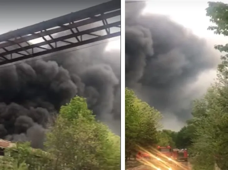 Video| Incendiu devastator în parcul industrial Mija. A fost emisă avertizare prin sistemul RO Alert