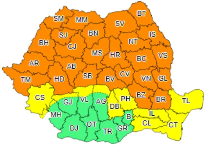 Revin furtunile! Cod galben de vijelie și grindină, pentru Dâmbovița