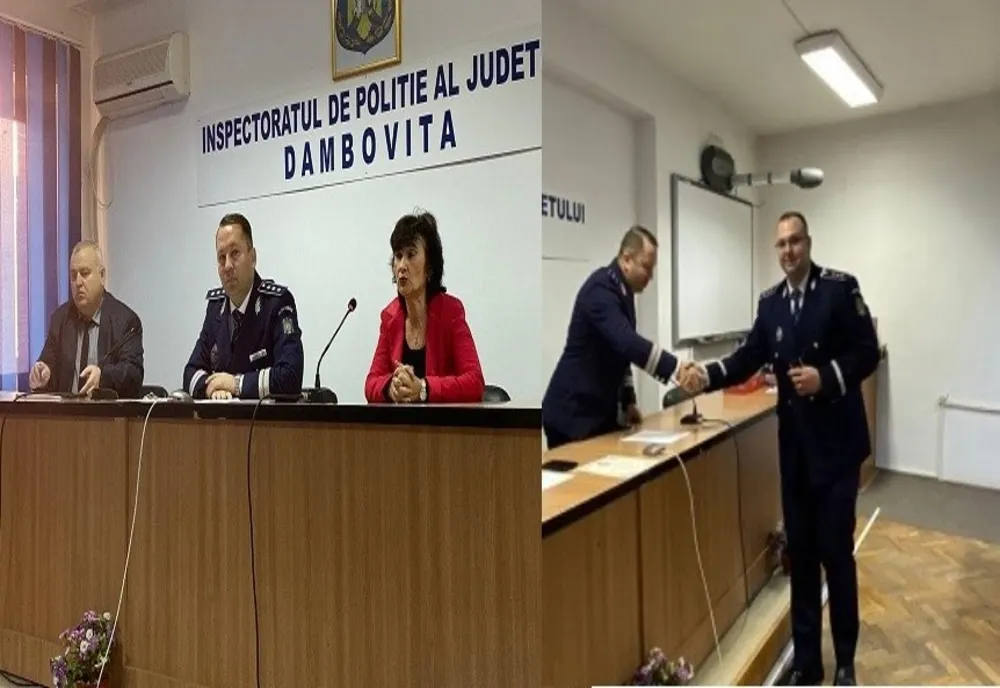 Înaintări în grad în Poliția dâmbovițenă. 20 de polițiști au fost avansați, înainte de termen