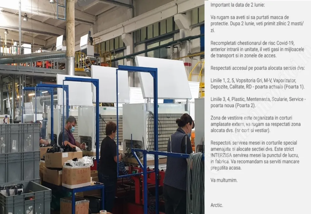 Fabrica de frigidere Arctic, de la Găești, își reia activitatea complet din data de 2 iunie. Ce mesaj au primit angajații