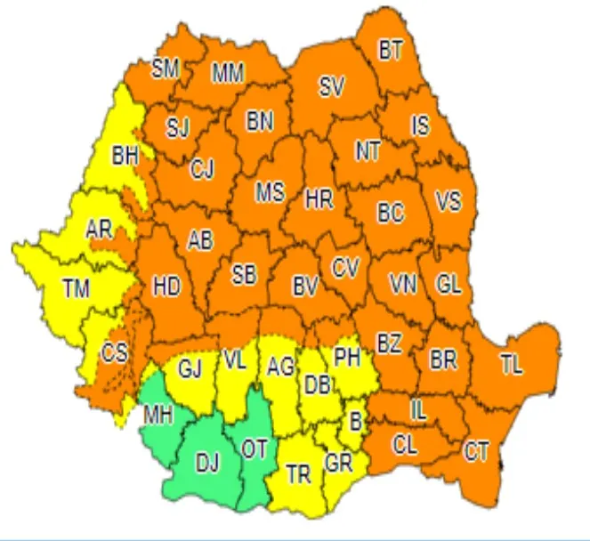 Nu scăpăm de coduri. Ploi torențiale și furtuni (19-20 iunie) și în  județul Dâmbovița