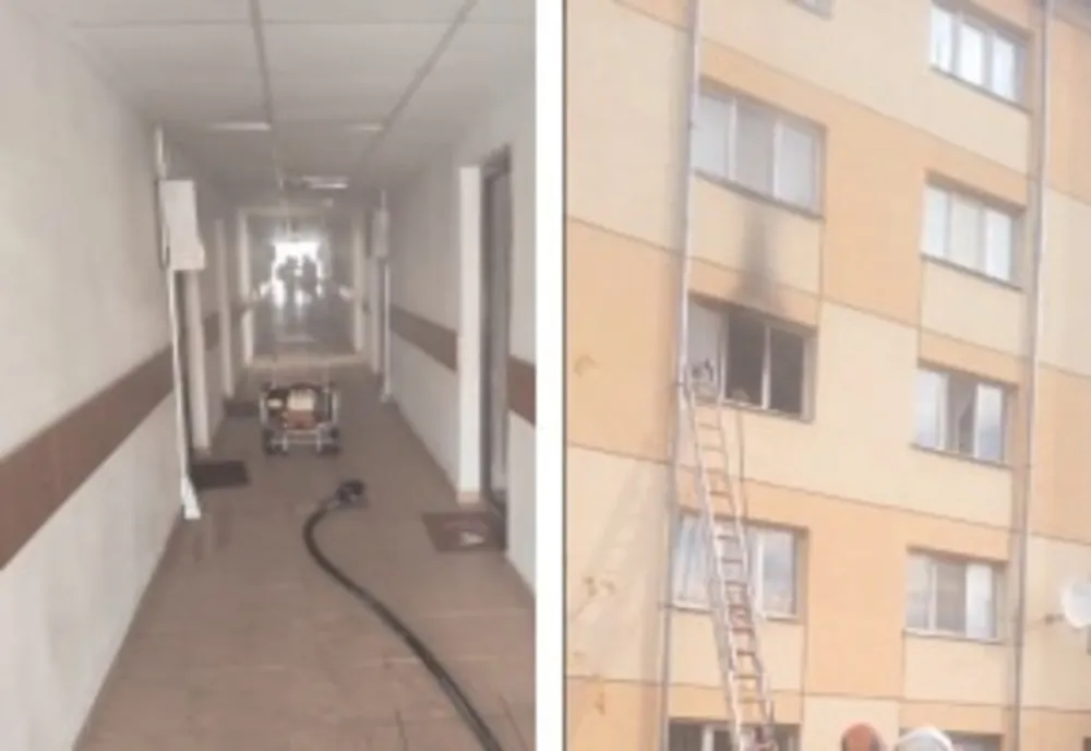 Târgoviște. Intervenție pentru stingerea unui incendiu izbucnit într-un apartament