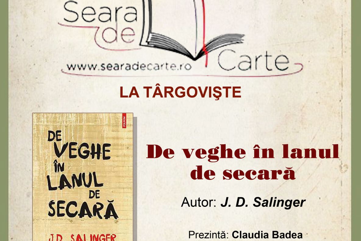 „Seara de carte la Târgovişte”, la Biblioteca Judeţeană „I. H. Rădulescu”