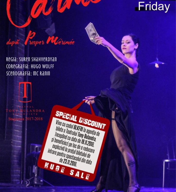 Black Friday intră în schemă și la Teatrul Tony Bulandra
