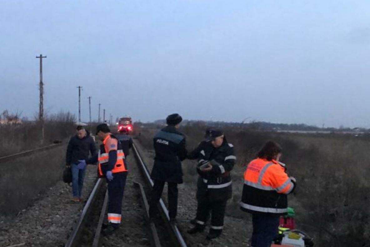 Accident mortal la Ghergani. Trenul a acroșat o persoană