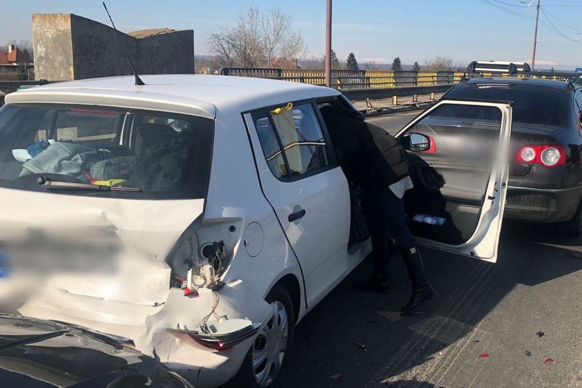 Coliziune în lanț, pe DN 61, la Găești