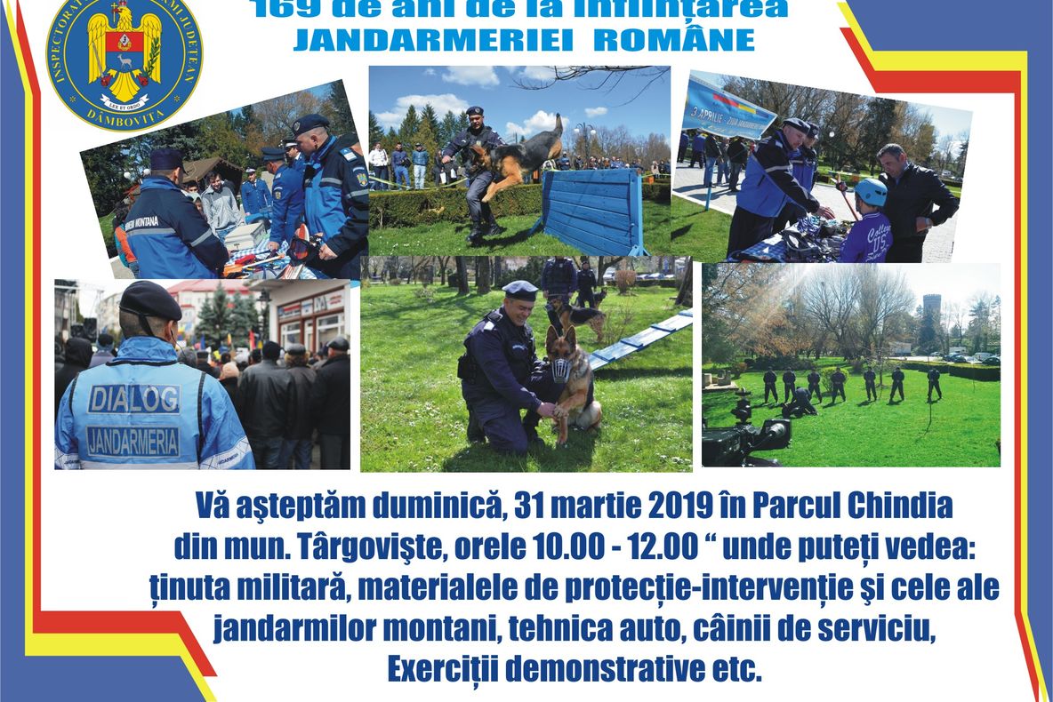 “Jandarmeria pe înțelesul tuturor”, în Parcul Chindia Târgoviște