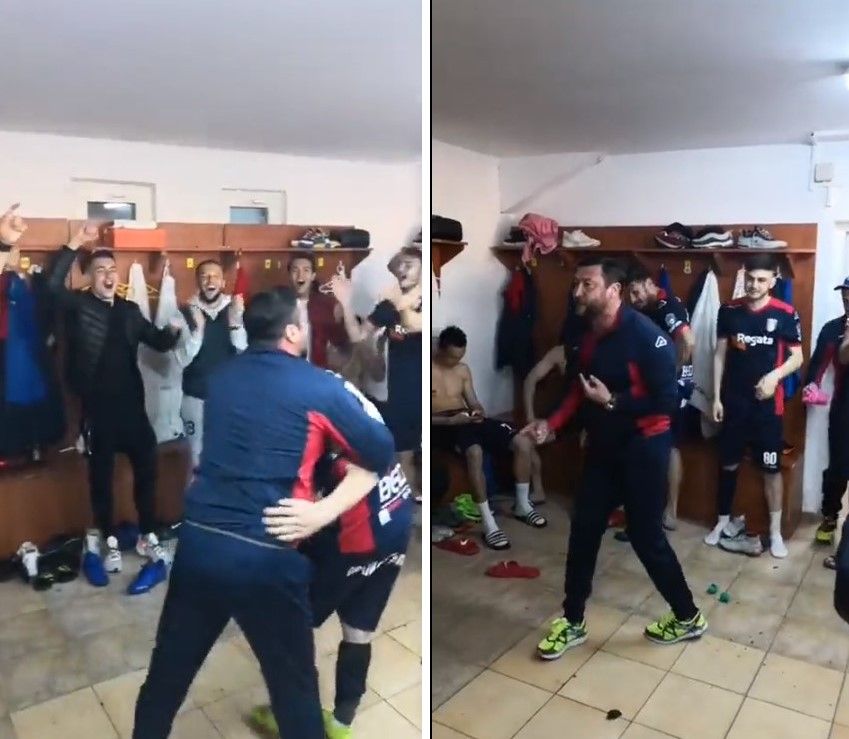 Video| Atmosferă incredibilă în vestiarul Chindiei după victoria cu Daco Getica