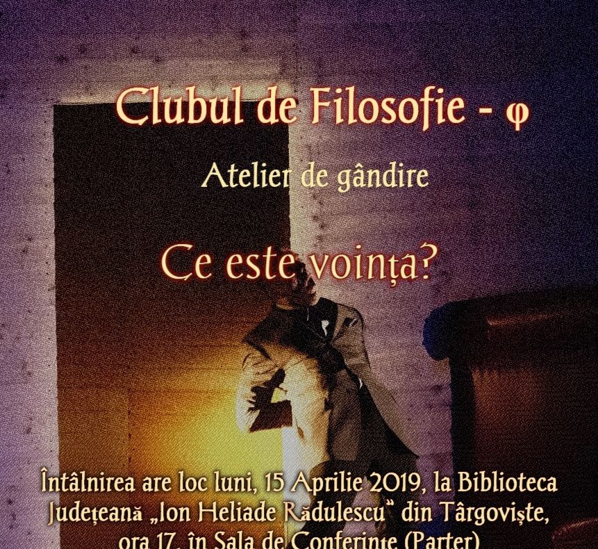 O nouă întâlnire a Clubului de filosofie, la Biblioteca Județeană