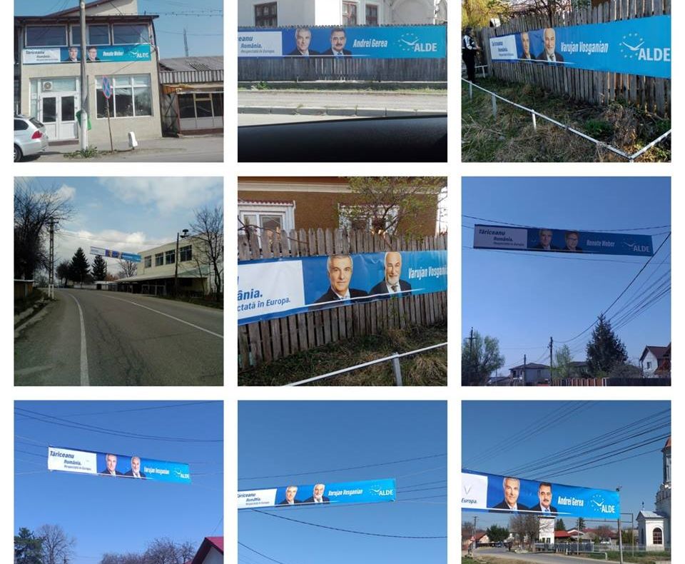 ALDE Dâmbovița a împânzit județul cu materiale electorale, cu două luni înainte de europarlamentare