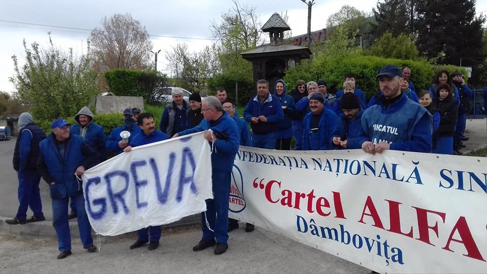 Cartel Alfa protestează la Târgoviște. Sunt așteptați sindicaliști din țară