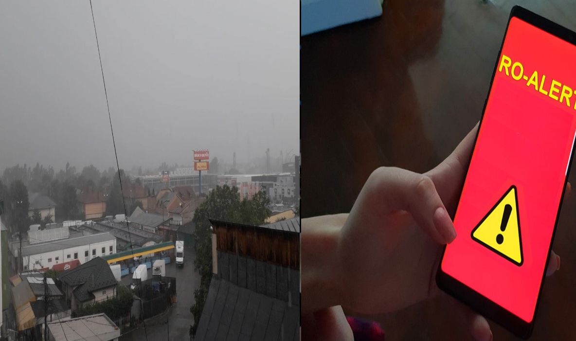 Video| Dâmbovițenii au fost avertizați, prin sistemul Ro-Alert, să se ferească de furtună