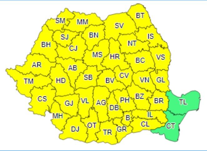 Nu mai scăpăm de furtuni și ploi. Coduri Galbene, pentru Dâmbovița, până în 18 iunie