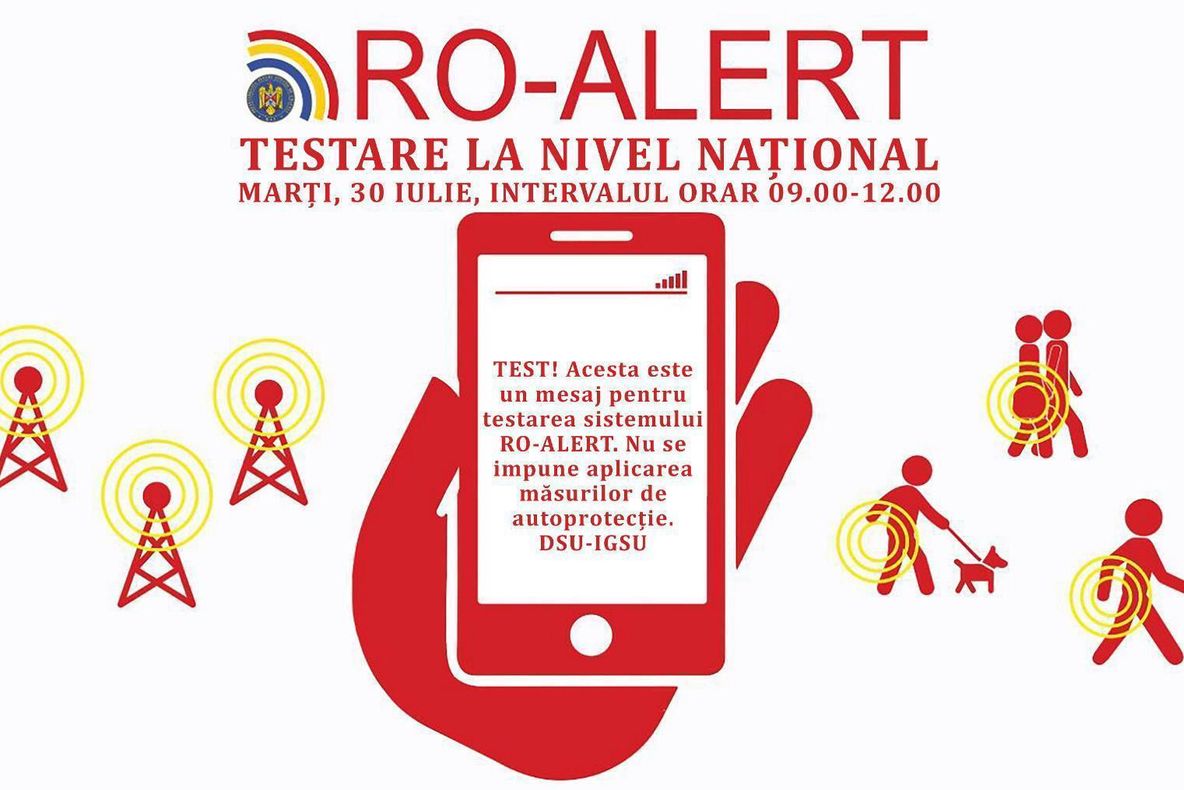 O nouă zi de teste a sistemului RO-ALERT. Ce trebuie să facem
