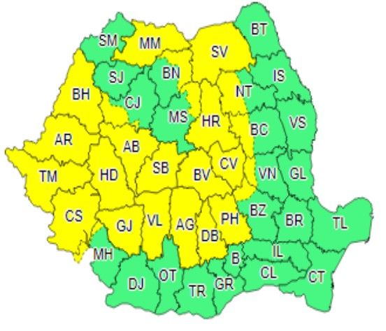 Se întorc vijeliile și grindina. Cod Galben (și) în Dâmbovița