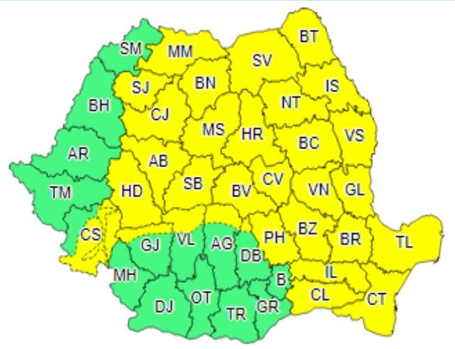 N-am scăpat de furtuni. Cod galben în zona montană, din Dâmbovița, în intervalul 2-3 august