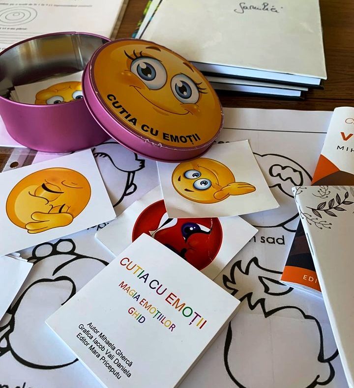 Proiect inedit. Un psiholog a creat cutia cu emoții, un kit pentru cei mici