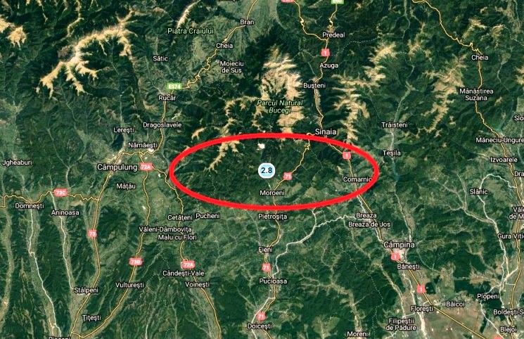 Cutremur de 2,8 în zona Glod - Moroieni, din Dâmbovița