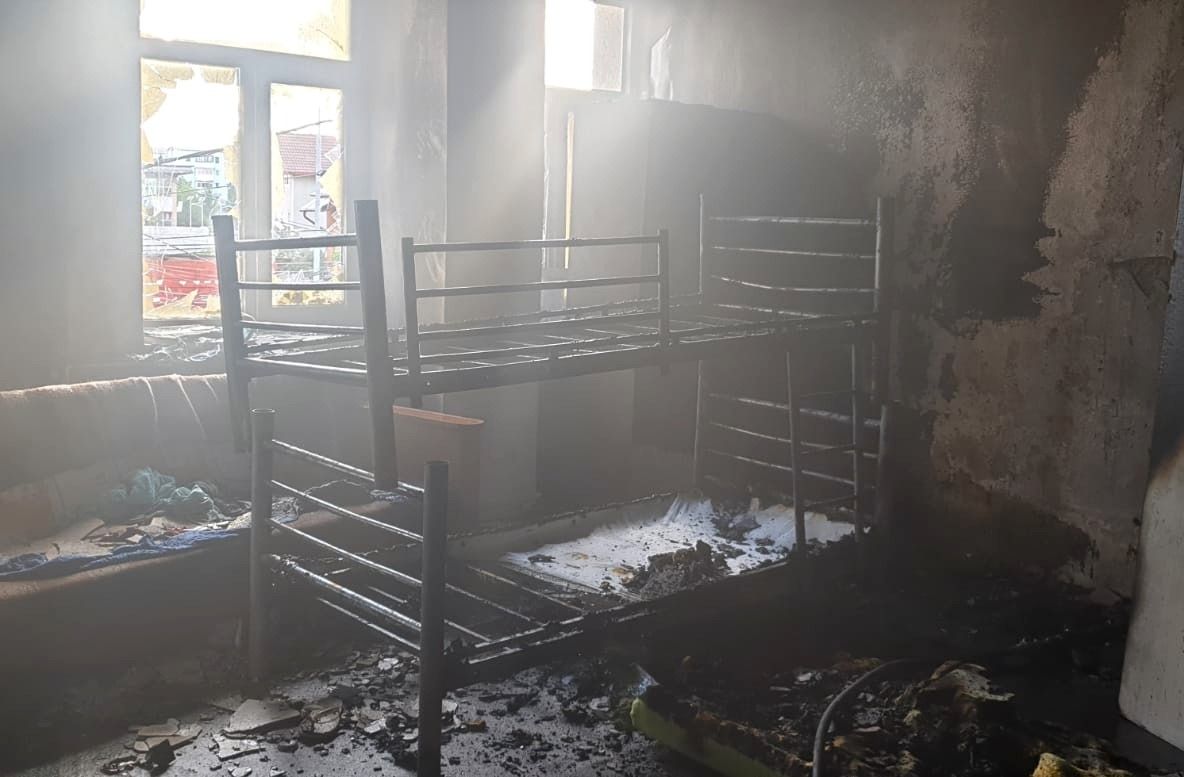 Incendiu la "cantina săracilor" din Târgoviște