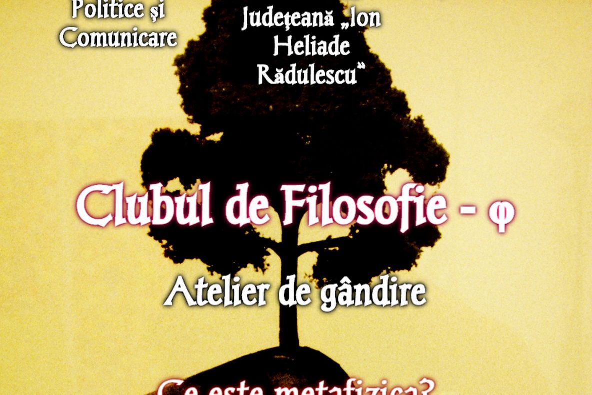 „Ce este metafizica?”, tema dezbătută la Clubul de filosofie de la Bibliotecă