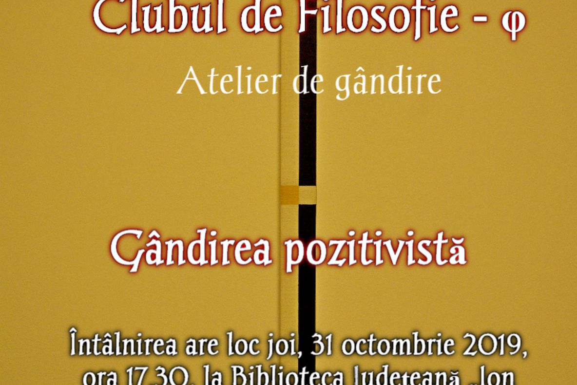 O nouă întâlnire a Clubului de filosofie, la Biblioteca Județeană
