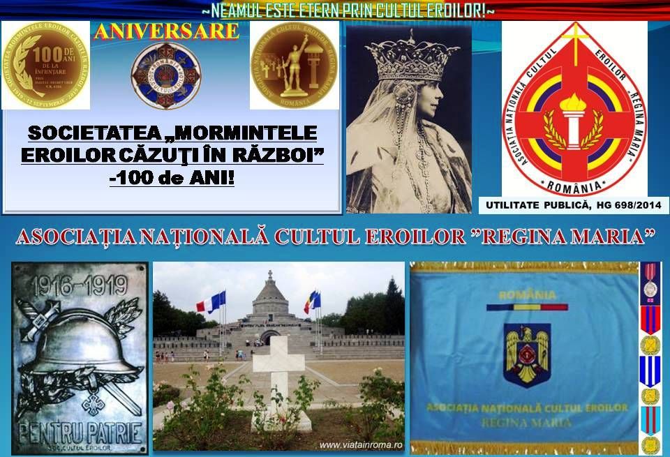 Asociaţia Cultul Eroilor aniversează 100 de ani de la înființarea societății ,,Mormintele Eroilor Căzuți În Război”