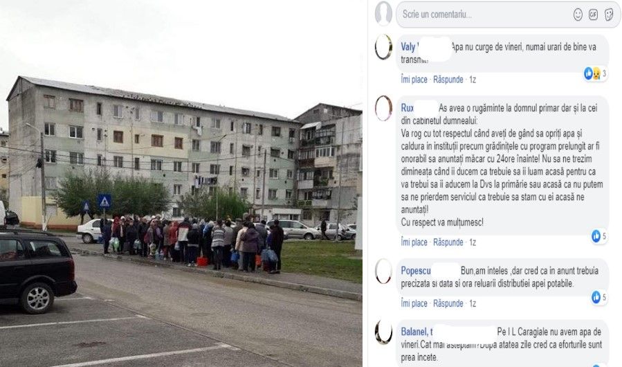 Lăsați fără apă de patru zile, morenarii își strigă disperarea pe facebook