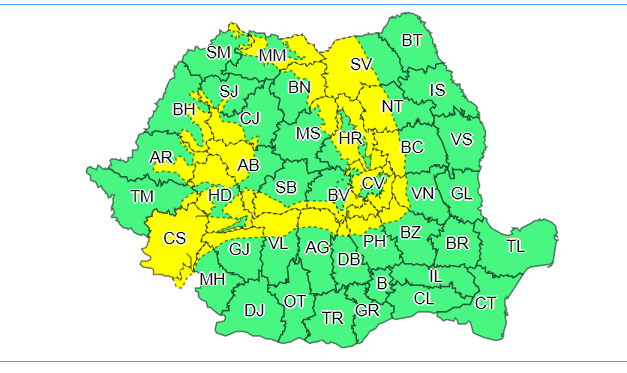 Avertizarea venită astăzi de la meteorologi. Este cod galben de vânt puternic