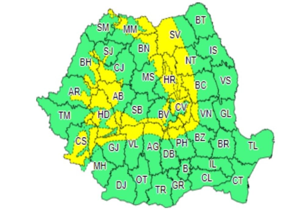 Cod galben de vânt  și ninsoare anunțat de meteorologi. În Dâmbovița doar în zona montană