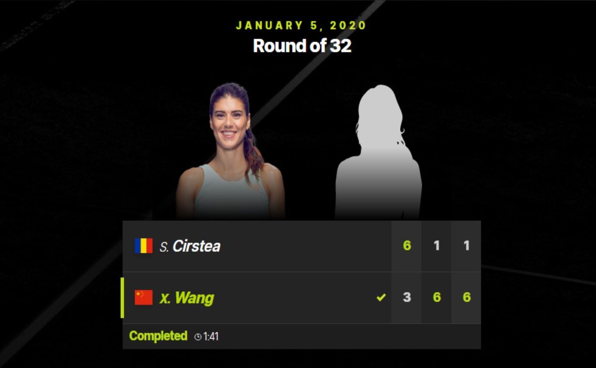 Dezamăgitor. Sorana Cîrstea pierde în primul tur la Shenzen, în fața unei jucătoare anonime