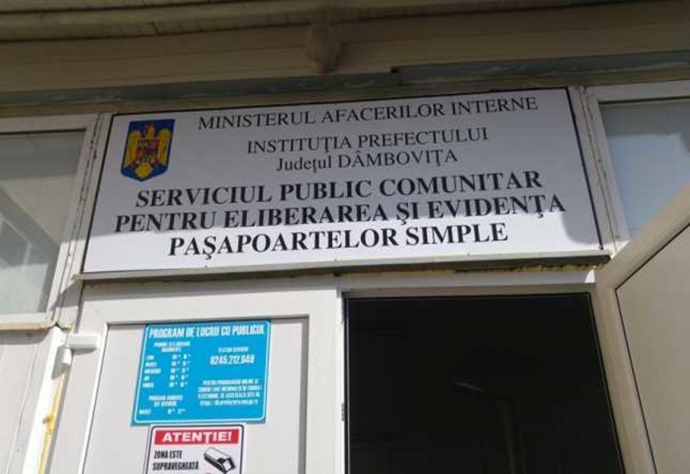 Schimbare de nume și program de funcționare la Serviciul de Pașapoarte Dâmbovița