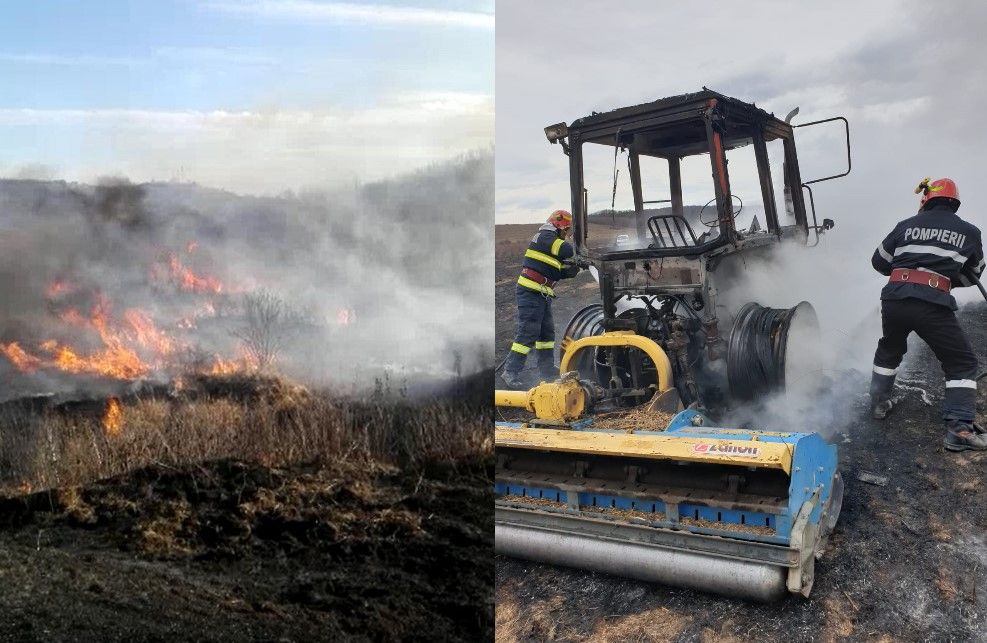 Îngrijorator! ISU Dâmbovița avertizează. Aproape 50 de intervenții la incendii de vegetație uscată, doar în ultimele zile