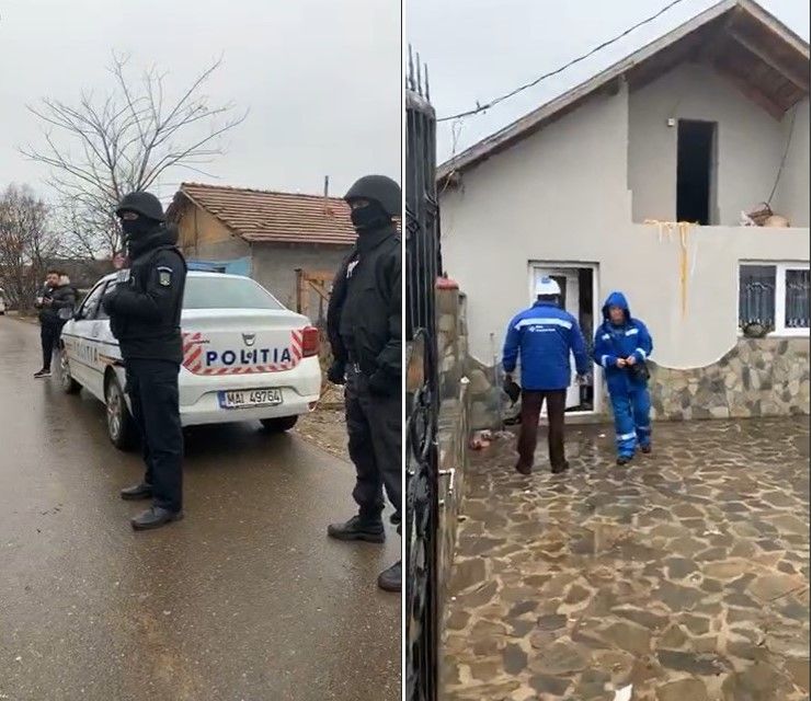 Razie de amploare a polițiștilor dâmbovițeni în comuna Bucșani, la persoane branșate ilegal la rețeaua de alimentare cu energie electrică