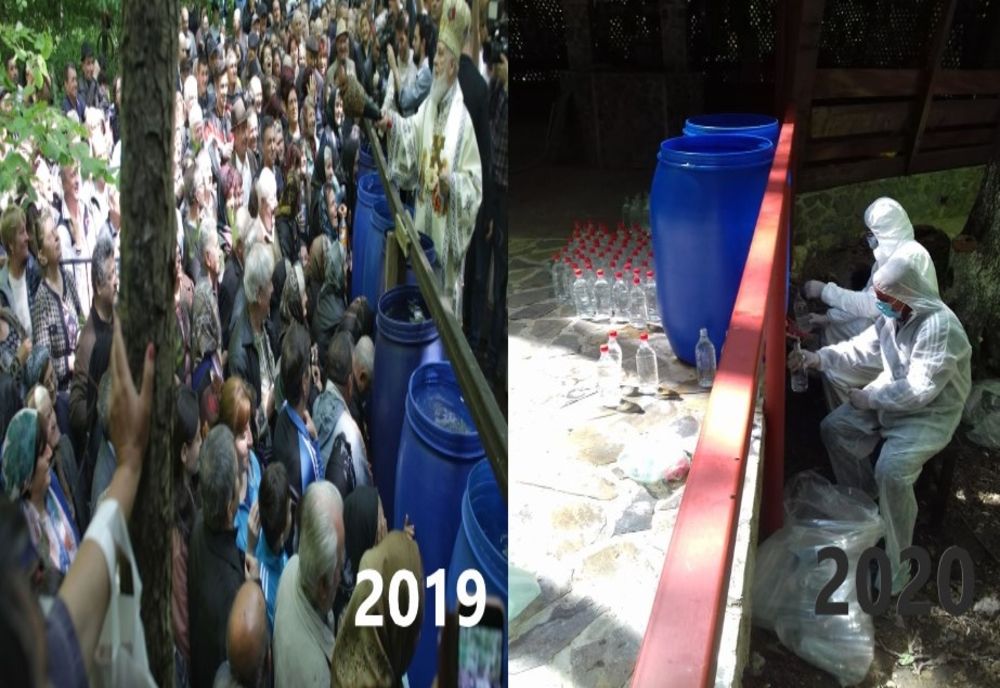 Slujba de "Izvorul Tămăduirii" și ziua comunei în perfect anonimat, la Nucet. Apa sfințită va fi distribuită localnicilor