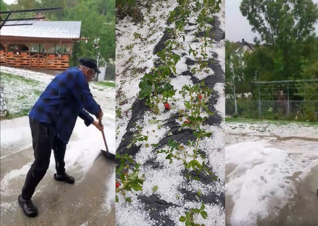 Foto-video| Grindina a făcut prăpăd la Pucheni, în Dâmbovița