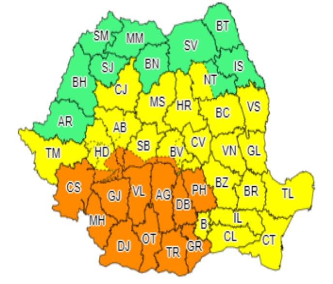 Atenționare meteo! Potop și în Dâmbovița, timp de două zile. Furtuni puternice,în mai multe zone ale țării