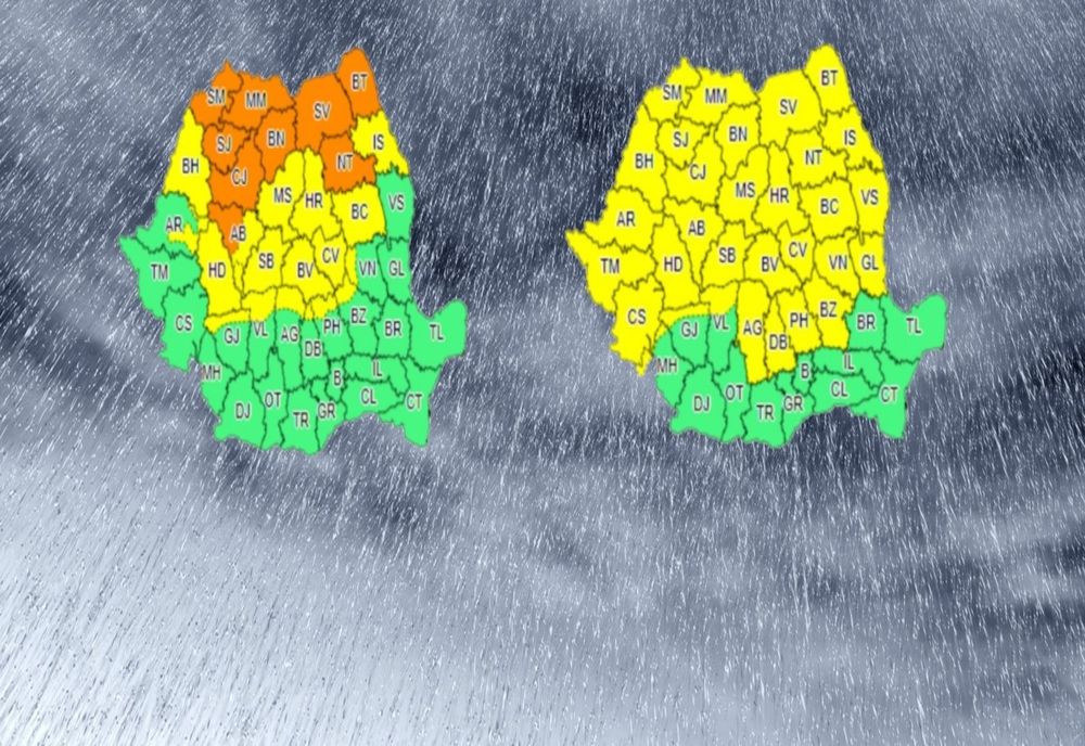 Din nou, atenționare meteo de precipitații abundente. Coduri galbene și în Dâmbovița (28-29 iunie)