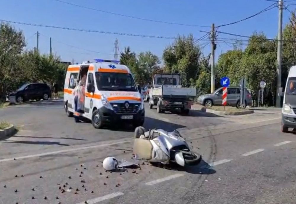 Motociclist spulberat de o mașină pe DN 72