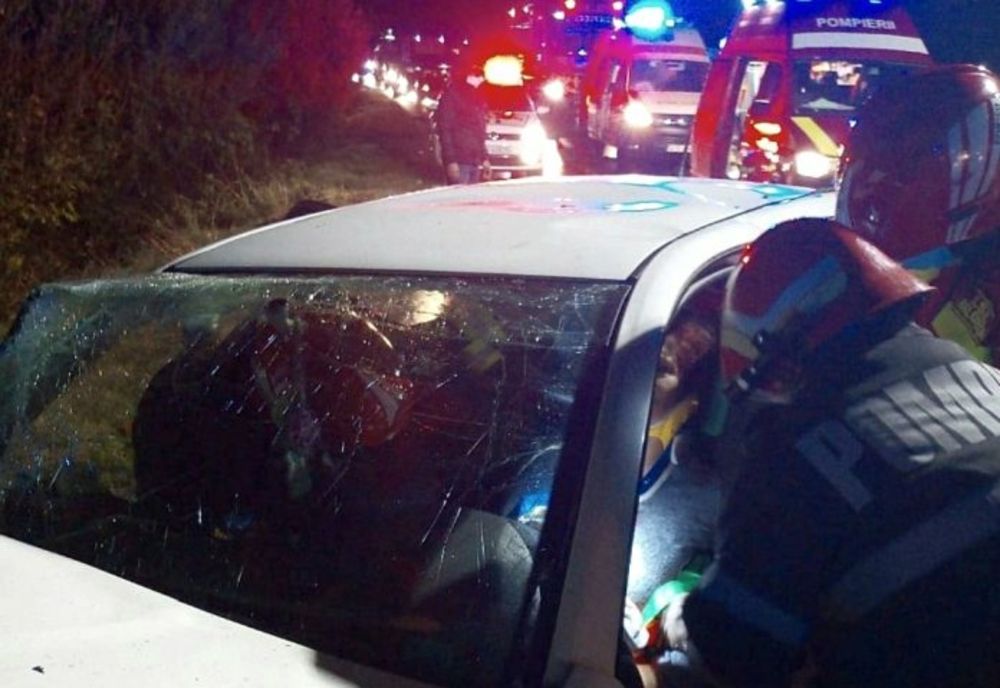 Dâmbovița. Șapte persoane rănite în urma coliziunii dintre două autoturisme