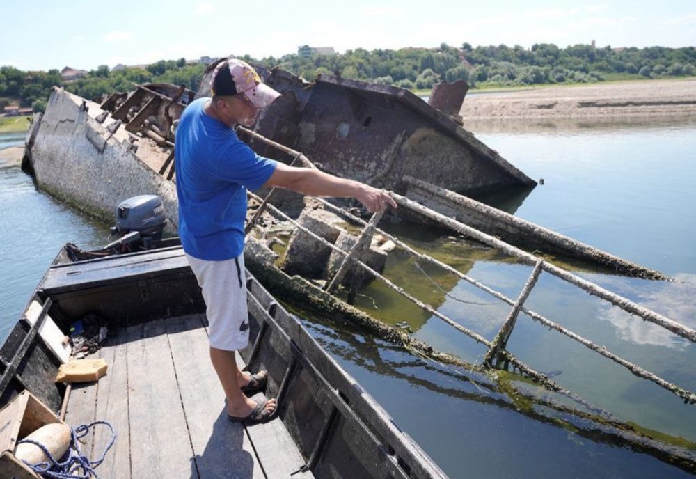 Cum arată epavele navelor naziste, scufundate în al doilea război mondial, la Porțile de Fier. Sârbii au anunțat că încep operațiunile de extragere 