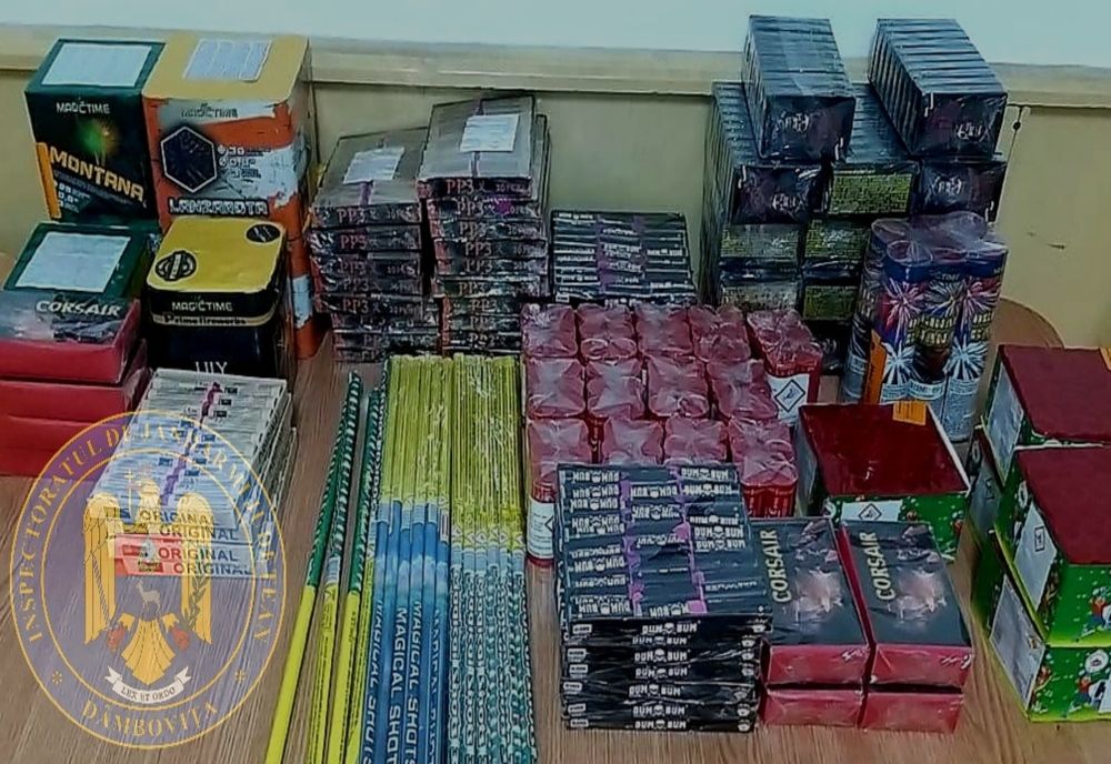 Bărbat depistat de jandarmii dâmboviţeni în timp ce comercializa petarde şi artificii