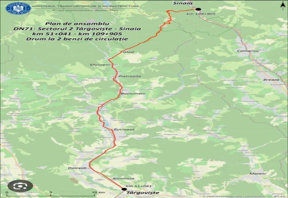 A fost desemnat câștigătorul licitației care va efectua lucrările de modernizare a DN 71 Târgoviște – Sinaia