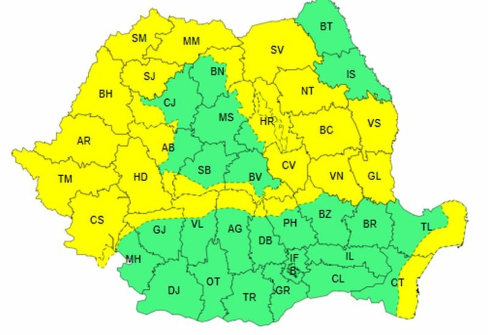 NOI ALERTE METEO DE NINSORI, PLOI ȘI VISCOL, CARE AFECTEAZĂ APROAPE TOATĂ ȚARA