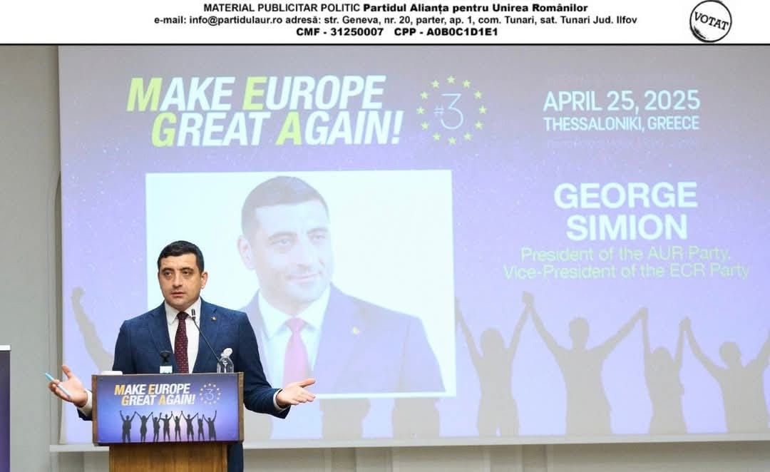 GEORGE SIMION LA CONFERINȚA MAKE EUROPE GREAT AGAIN (MEGA): “UNIȚI SUNTEM PUTERNICI”