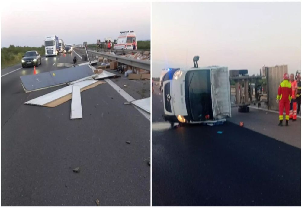 ACCIDENT RUTIER GRAV PE AUTOSTRADA BUCUREȘTI-PITEȘTI. UN BĂRBAT A MURIT