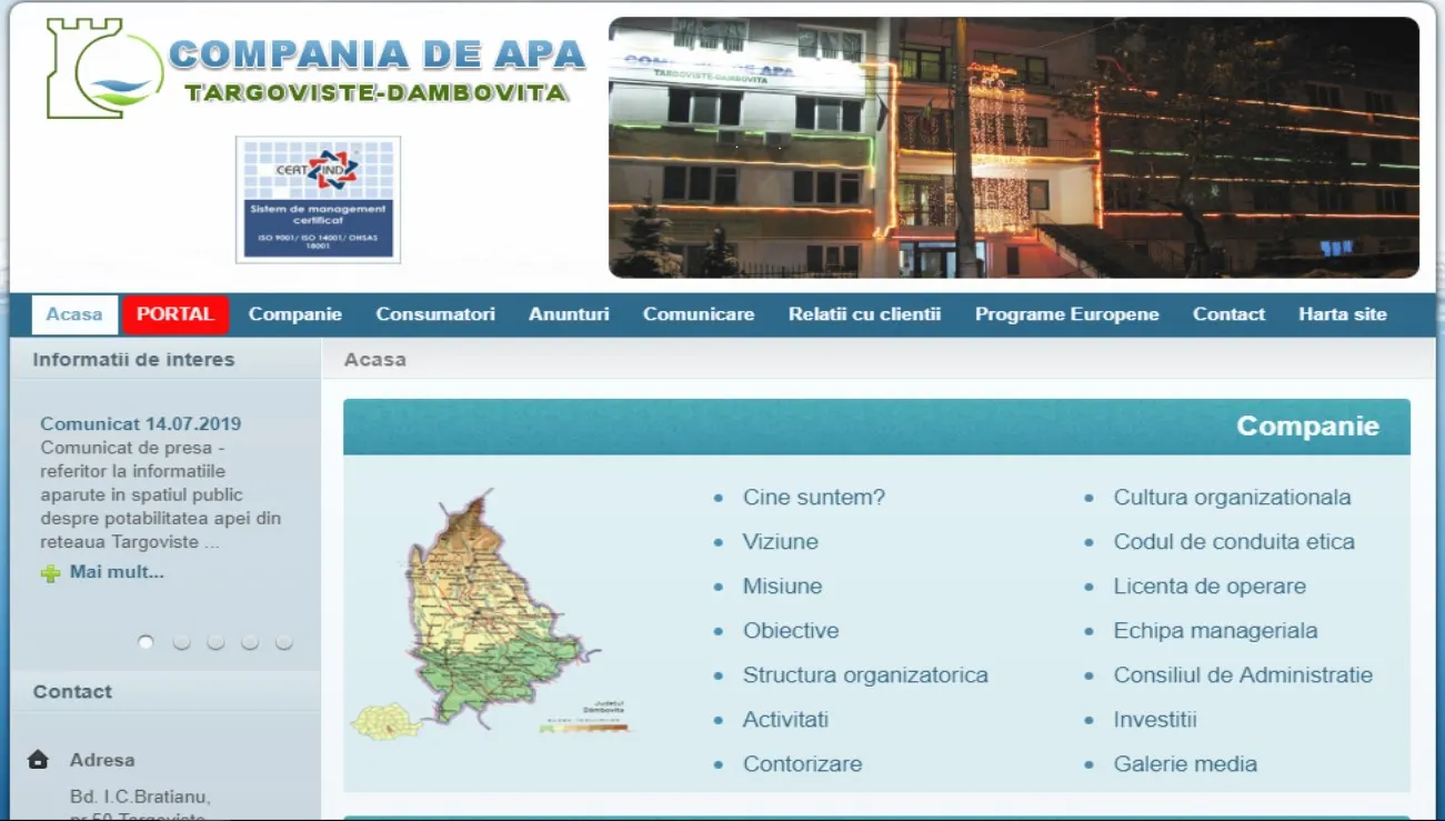 articol compania de apa