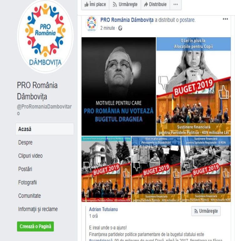 tutuianu pro romania facebook